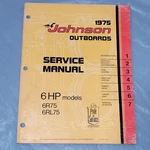 1975 Johnson Outboard Motors Service Manual Hp Models 6R75 & 6RL75 Jm 7504 Omc. Fixed Price $17.99.