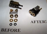 Rebuilt Johnson Evinrude 375587 376341 Dual Fuel Line Pressure Connector Fitting. Fixed Price $79.50.
