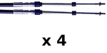 4 Pack 15 Ft Xtreme Control Cables Fits Honda Suzuki Tohatsu Yamaha Nissan. Fixed Price $297.35.