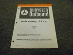 1981-1982 Chrysler 7.5HP Outboard Motor 72H2E 72B2E Parts Catalog Manual Xz. Fixed Price $38.37.