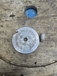 Antique 1940 Johnson KA-10 9.8HP Outboard Boat Motor Rope Sheave Plate. Fixed Price $8.00.
