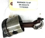 Mercury Mariner 75HP Oem Piston & Connecting Rod #8896A3. Fixed Price $46.75.