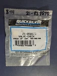 New Mercury Quicksilver 21-858870 Check Valve. Genuine Oem Factory Boat Parts. Fixed Price $39.99.
