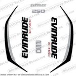 Fits Evinrude 250HP G2 E-tec Decal Kit (silver / Black) 2014-2016. Fixed Price $144.95.