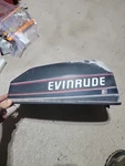 1990S Johnson Evinrude 2 Stroke 9.9HP 15HP Cowling Cover Hood Bg. Fixed Price $110.00.