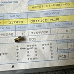 Evinrude Johnson Omc 0317474 Orifice Plug #27 Oem Nos. Fixed Price $7.00.