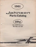 1961 Johnson Sea-horse Outboard 18 Hp Parts Manual 378460 (346). Fixed Price $16.48.