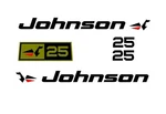 Johnson Outboard Cowling / Hood Graphic Set Reproduction 1969 Decals 25 20. Fixed Price $22.99.