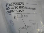 Mercury Mariner Quicksilver 22-852400 56-820386A55 Flush Coupling Oem. Fixed Price $32.99.