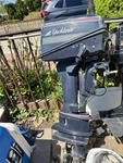 Evinrude Yachtwin Outboard Motor- Used But Good Condition. Fixed Price $400.00.