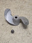 Antique 1946 Gambles Hiawatha 5HP 25-3260 Outboard Motor Propeller & Nut. Fixed Price $10.00.