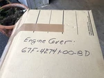 Yamaha F115 Engine Cover Lower Apron 67F 42741-00-8D. Fixed Price $210.00.