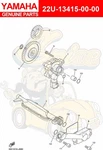 Yamaha Seal, Oil Strainer 22U-13415-00-00 Oem New. Fixed Price $19.00.
