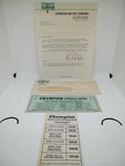 1949 Champion Outboard Motors Letterhead, Envelope And Two Price Lists Mn. Fixed Price $15.00.