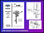 Clinton Model K-550 Owners Manual & Parts List 5.5HP Outboard. Fixed Price $24.99.