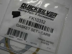 Mercury Quicksilver Mariner Force FK10352 Carburetor Gasket Set Oem Ob. Fixed Price $15.99.