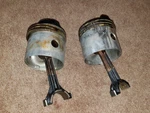 Johnson 40HP 1963 Outboard RDS-25D Seahorse Parts Pistons And Connecting Rods. Fixed Price $29.00.