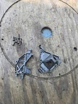 Vintage 1973 Evinrude 18HP 18304A Outboard Boat Motor Powerhead Brackets. Fixed Price $10.00.