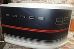 1979-1986 Force 85HP Outboard 3 Cyl, Cowl Kit, FA549944, No Hole Cracks. Fixed Price $60.00.