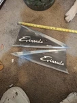Large Evinrude Outboard Motor Emblem Plate Set Oem. Fixed Price $45.00.