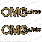 Fits Omc Sea Drive Outboard Decals - Gold. Fixed Price $44.95.