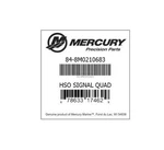 Mercury Hso Signal Quad Smartcraft Electrical Harness (8M0210683). Fixed Price $180.00.