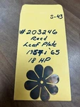 Nos Oem Omc Evinrude Johnson Reed Leaf Plate 203246 18HP 1957-1965. Fixed Price $20.00.