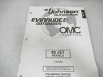 PM169 1997 Omc Johnson Evinrude 80 Jet Models Prelim Edition Part Catalog 438727. Fixed Price $9.01.