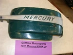 1957 Mercury Kiekhaefer Mark 20 Outboard Right Side Cowling Engine Cover Hood. Fixed Price $88.00.