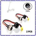 2 Pcs Charging Port 3 Pin Charger Connector For Electric Scooter. Fixed Price $14.99.