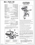 1958 Evinrude Fleetwin 7.5HP 7524 7525 7522 7523 7520 7521 Data Bulletin. Fixed Price $32.95.
