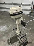 Vintage 4 Hp Mcculloch Outboard Motor- Good Parts- Power Head- Lower Unit- Prop. Fixed Price $125.00.