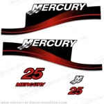 Fits Mercury 25HP Outboard Decal Kit Blue Or Red Available. Fixed Price $84.95.