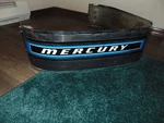Vintage Kiekhaefer Mercury Blue 850 Hp Wrap Around Middle Cowling Panel. Fixed Price $69.99.