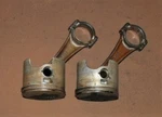 Yamaha 200 Hp Stroke Pistons & Rods Pn 6G5-11631-00-93 Fits 1989-1992. Fixed Price $115.15.