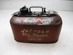 Vintage Johnson Evinrude Mile Master 6 Gallon 2 Line Pressure Gas Fuel Tank. Fixed Price $110.00.