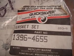 Mercury Quicksilver Gasket Set 1396-4655. Fixed Price $20.00.