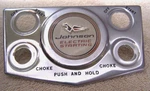 Rare Vintage Johnson Dash Instrument Panel Dual Motor Ignition Plate & Emblem #7. Fixed Price $125.00.