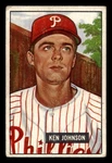 1951 Bowman #293 Ken Johnson Very Good Rc Rookie Phillies High ID:437836. Fixed Price $17.00.