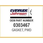 Evinrude Gasket, Pwd 0303467 Oem New. Fixed Price $15.37.