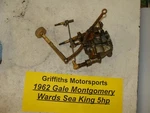 1962 Montgomery Ward Gale Sea King 5HP Outboard Five Oem Carburetor Adj Rod. Fixed Price $124.00.