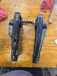 Johnson Evinrude Stern Bracket Set With Tilt Tube 0333624 0344104. 0351896. Fixed Price $100.00.