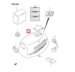 61400-94J00-0EP Suzuki $ Cover Assy, Engine (black) For DF9.9 New Oem. Fixed Price $129.05.
