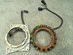 Base Assy Stator & Pulser Coil 69J-81460-01-00 Yamaha Outboard 2003-2010 200-225. Fixed Price $87.50.