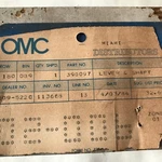 Nos Oem Evinrude/johnson/omc #390097 Tilt Lever And Shaft. Fixed Price $24.95.