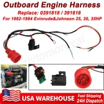 For 1982-84 Evinrude Johnson 25,30,35 Hp Outboard Engine Wiring Harness 0391818. Fixed Price $97.99.