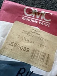 New Oem Johnson Evinrude Omc 2 Wire Head Temperature Switch 0585039 514396. Fixed Price $400.00.