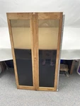 Carver Yachts 47" X 25 3/8" W Teak/ Glass Bi Fold Door Marine Boat. Fixed Price $103.96.