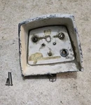 Vintage 1959 Elgin 571.58791 7.5HP Outboard Boat Motor Front Face Plate. Fixed Price $14.00.