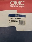 Oem 0750 Omc Johnson Evinrude Bow Arm Cable 0397704. Fixed Price $65.00.